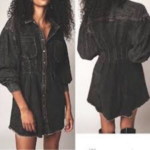 Free People Alpha Mini Denim Dress